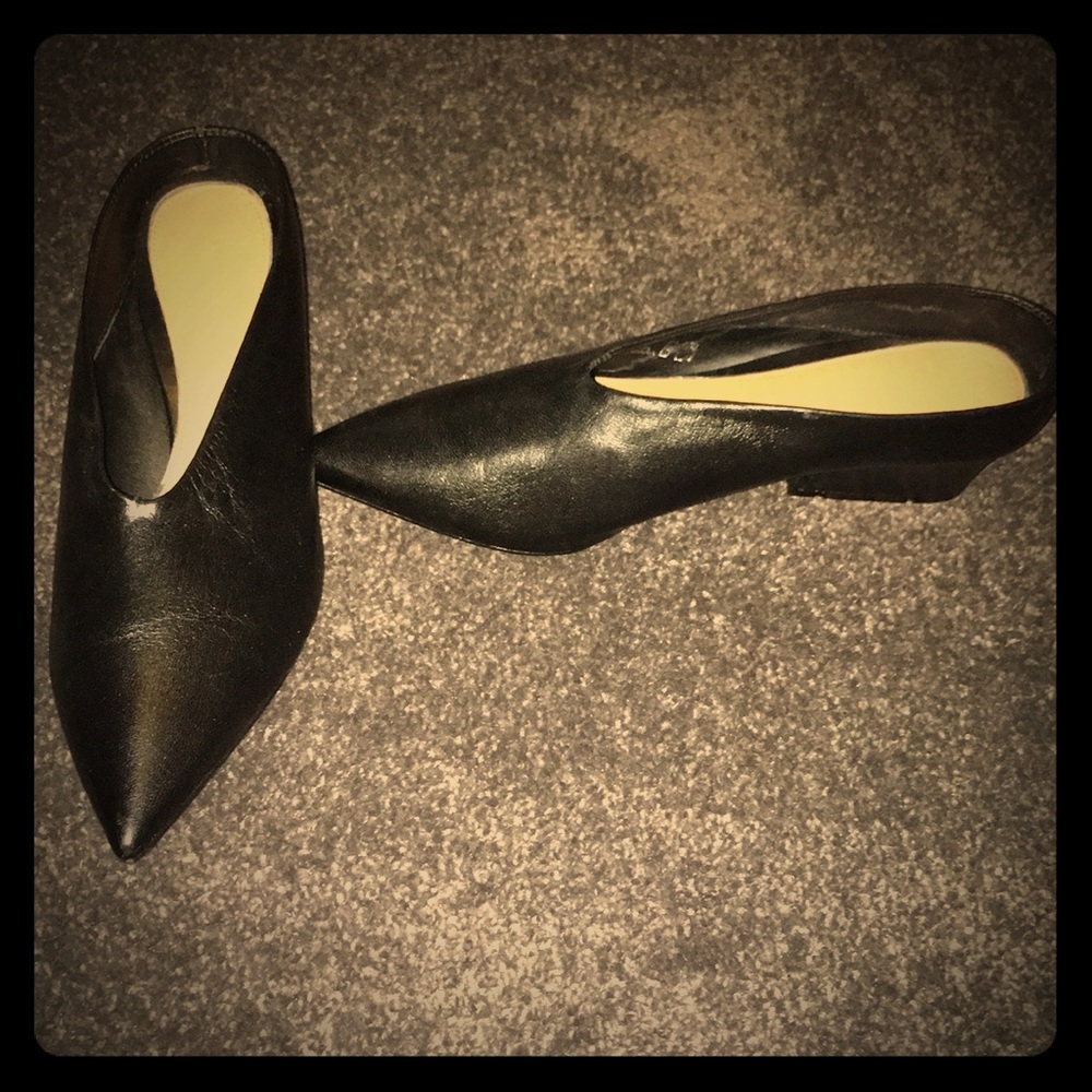 Leather Zara Women Modern Mule Shoes